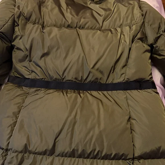 Moncler Green Sirli Hooded Zip Up Short Down Puffer Coat Jacket Size 3 Large - Picture 12 of 15